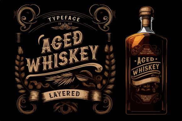 Aged Whiskey: Vintage Font for Bold Design