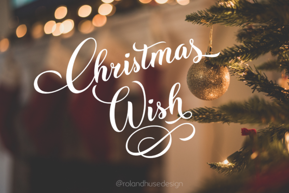 Christmas Wish: Elegant Cursive Brush Font for Holiday Designs