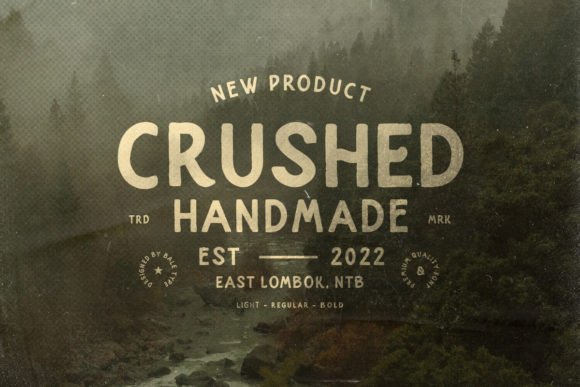 Crushed: The Handmade Sans Font with Organic Character