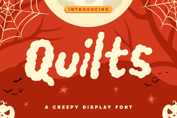 Discover Quilts: A Spooky Display Font for Creative Projects