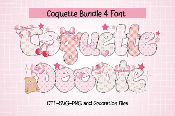Discover the Playful Charm of Coquette Doodle Typography