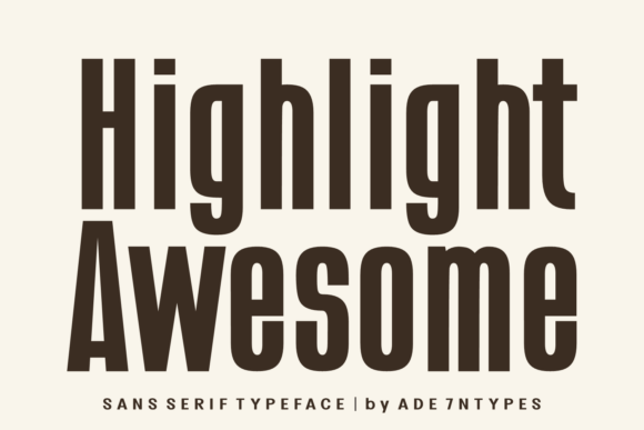Highlight Awesome: A Modern Typeface for Bold Design
