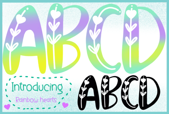Rainbow Hearts: A Super Cute Handwritten Font for Joyful Design