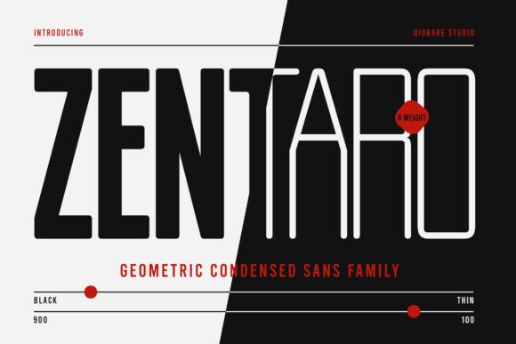 Zentaro: Bold Geometric Sans Serif for Impact